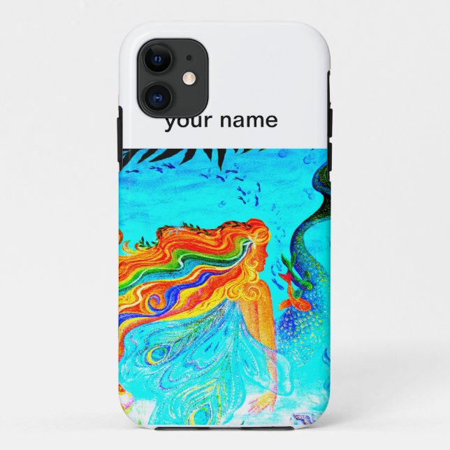 Para iPhone Da Case-Mate capa de telefone de sereia personalizada do arco-í (Verso)