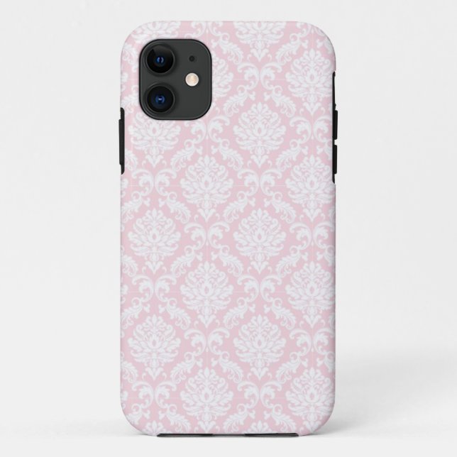 Para iPhone Da Case-Mate Capa de telefone do Damask Rosa (Verso)