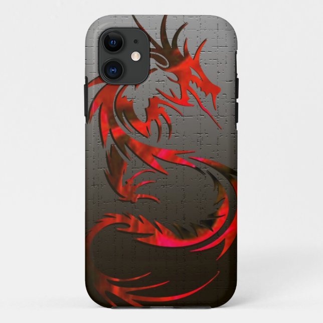 Para iPhone Da Case-Mate capa de telefone tribal vermelha do dragão (Verso)