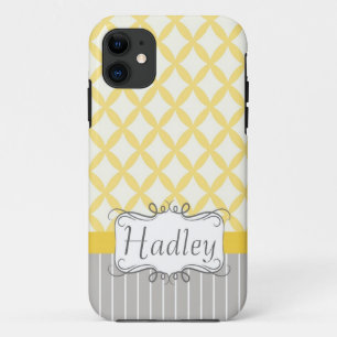 Para iPhone Da Case-Mate Cinza amarelo capa de telefone moderna
