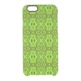 Para iPhone 6/6S Transparente Capa de telefone de Textura Cobra Verde