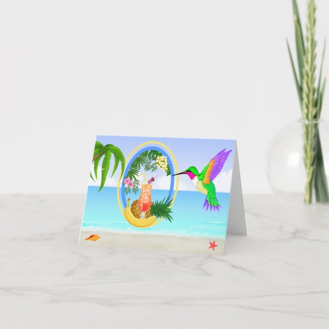 Para J - cartão vazio do paraíso da praia #3 (Frente)