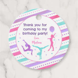 Para Lembrancinhas Aniversário Da Gymnastic Obrigado Dar Etiquetas Ao