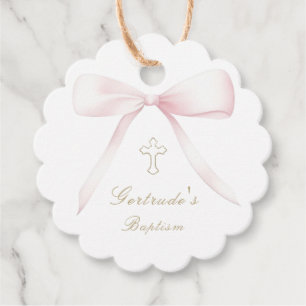 Para Lembrancinhas Batismo cor-de-rosa, arco bebê menina, etiquetas