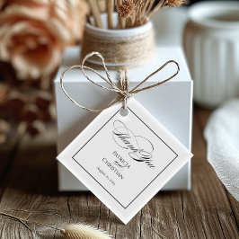 Para Lembrancinhas Caligrafia negra elegante Obrigado por etiquetas f