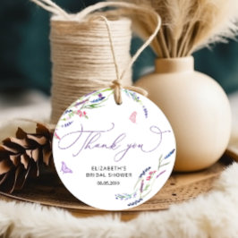 Para Lembrancinhas Chá de panela De Lavanda Roxa Obrigado Etiquetas F