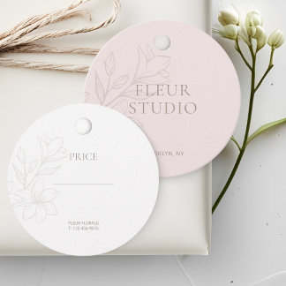 Para Lembrancinhas Cor-de-rosa | Etiquetas de Preço Floral Mínimo Chi