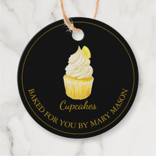 Para Lembrancinhas Cupcakes Homemade Favorecer Etiquetas Preto