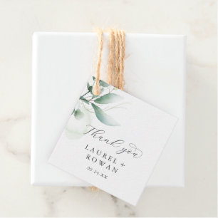 Para Lembrancinhas Elegante Greenery Obrigado A Favorecer Etiquetas