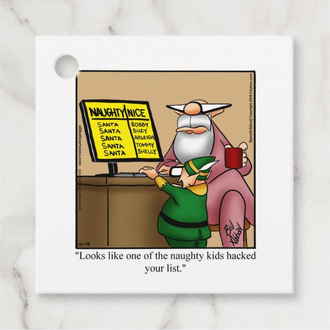 Para Lembrancinhas Engraçadas etiquetas de presentes de Natal (Frente)