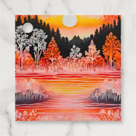 Para Lembrancinhas Etiquetas Coloridas de Arte da Floresta Batik