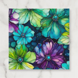 Para Lembrancinhas Etiquetas Coloridas De Arte De Tinta Floral