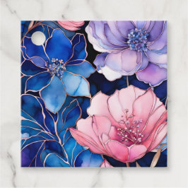 Para Lembrancinhas Etiquetas Coloridas De Arte De Tinta Floral