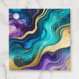 Para Lembrancinhas Etiquetas Coloridas de Arte de Tinta Marble