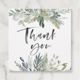 Para Lembrancinhas Etiquetas de agradecimento de folhas verdes