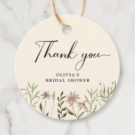 Para Lembrancinhas Etiquetas de Agradecimento Flor Silvestre Aquarela