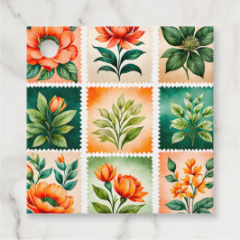 Para Lembrancinhas Etiquetas de Arte de Carimbo Antigas Coloridas