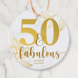 Para Lembrancinhas Etiquetas de Favor com Tipografia Dourada 50 e Fab