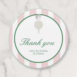 Para Lembrancinhas Etiquetas de Favor da Ronda de Golfe Rosa Pintel p