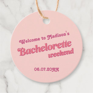 Para Lembrancinhas Etiquetas de Favor de Bachelorette de Fonte Retroa