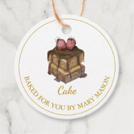Para Lembrancinhas Etiquetas de Favor de Bolo de Chocolate Homemade |
