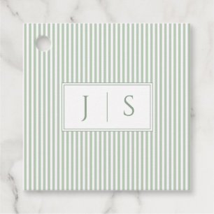 Para Lembrancinhas Etiquetas de Favor de Casamento com Listras Verde