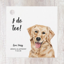 Etiquetas de Favor de Casamento de Cachorro