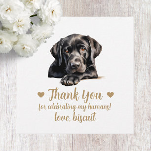 Para Lembrancinhas Etiquetas de Favor de Casamento de Cachorro Preto