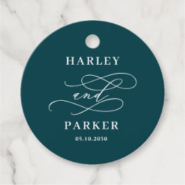 Para Lembrancinhas Etiquetas de Favor de Casamento de Caligrafia Chic