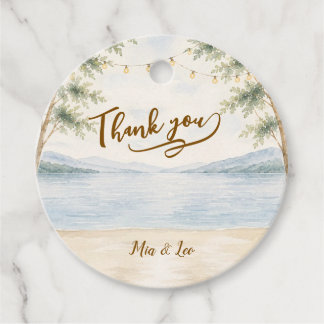 Para Lembrancinhas Etiquetas de Favor de Casamento Elegante no Lago d