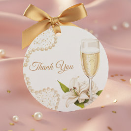 Para Lembrancinhas Etiquetas de Favor de Chá de Noiva Pérolas Elegant