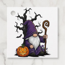 Para Lembrancinhas Etiquetas de Favor de Gnome de Halloween