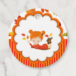 Para Lembrancinhas Etiquetas De Favor De Meninas Adoráveis De Outono