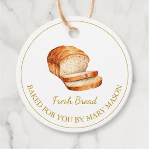 Para Lembrancinhas Etiquetas de Favor de Pão Homemade Branco