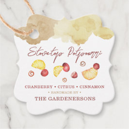 Para Lembrancinhas Etiquetas de Favor de Stovetop Potpourri