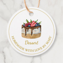 Para Lembrancinhas Etiquetas de Favor do Bolo de Deserto Homemade | B