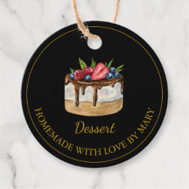 Para Lembrancinhas Etiquetas de Favor do Bolo de Deserto Homemade | P