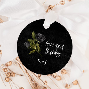 Para Lembrancinhas Etiquetas de Favor do Casamento Gótico-Negro