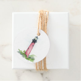 Para Lembrancinhas Etiquetas de Favor do Farol de Júpiter de Aquarela