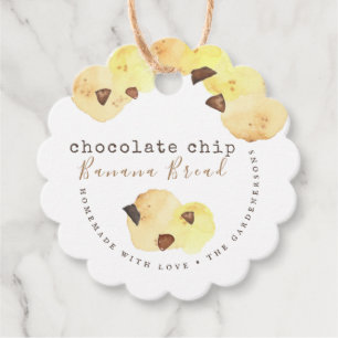 Para Lembrancinhas Etiquetas de Favor do Pão Chip Banana Chocolate