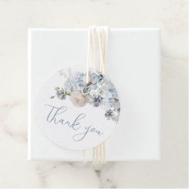 Para Lembrancinhas Etiquetas de Favor Floral Azul