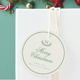 Para Lembrancinhas Etiquetas de Favor Monograma Familiar de Natal Clá