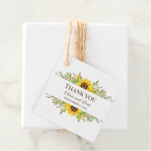 Para Lembrancinhas Etiquetas de Favor Sunflowers boho romântico verão