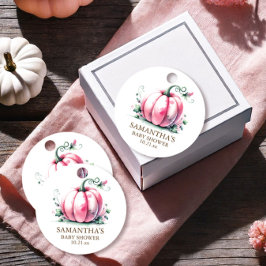 Para Lembrancinhas Etiquetas de favorecimento de Chá de fraldas rosa