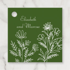 Para Lembrancinhas Etiquetas de favorito de casamento verde-oliva