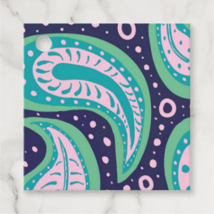 Para Lembrancinhas Etiquetas de Favoritos de Paisley Personalizáveis