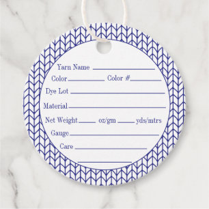 Para Lembrancinhas Etiquetas de Fio Redondo KNIT de LINHA AZUL