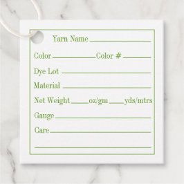 Para Lembrancinhas Etiquetas de Fios Quadrados do KNOT 2" CELTIC VERD