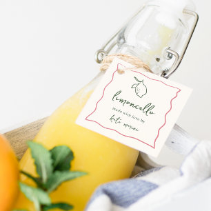Para Lembrancinhas Etiquetas de Limoncello Escrito à Mão Dolce Vita