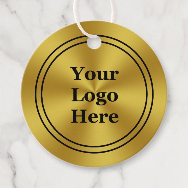 Para Lembrancinhas Etiquetas de Preço Dourado Moderno Faux (Frente)